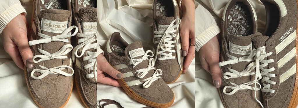 Cores inverno 2026: tênis Adidas Spezial marrom da paleta Pantone